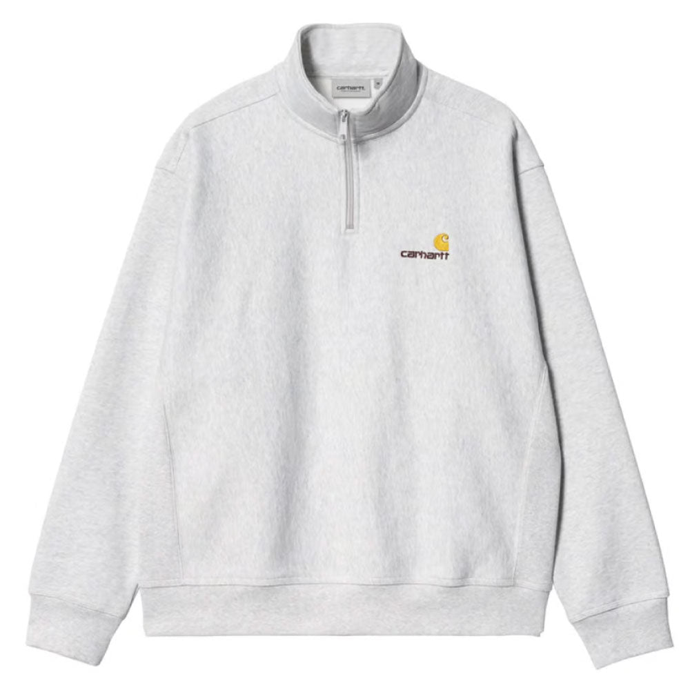 Half Zip American Script Sweatshirt Ash Heather ハーフ ジップ アメリカン スクリプト スウェット シャツ