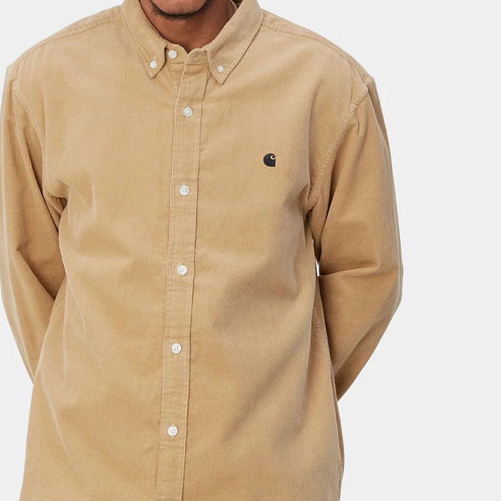 Madison Fine Cord L/S Shirt Sable Beg マディソン コーデュロイ 長袖 ワーク シャツ