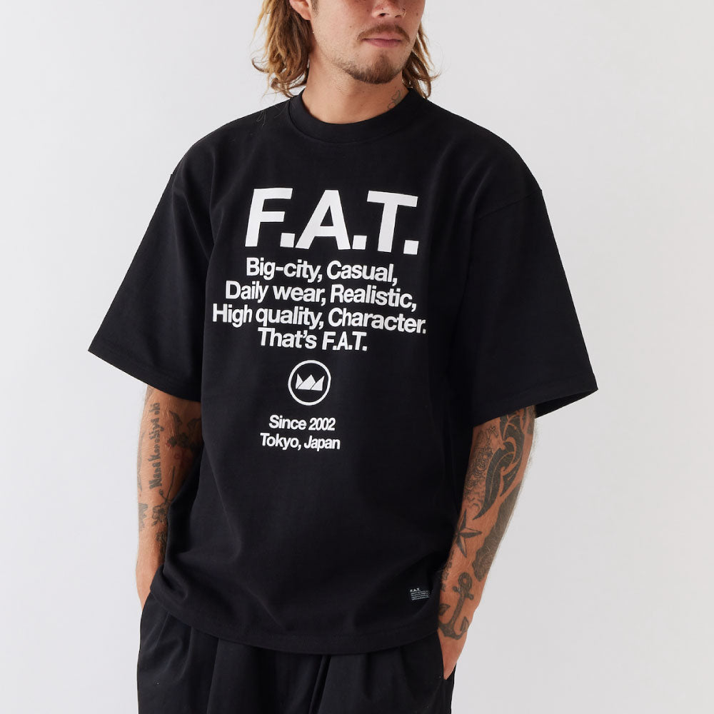 CRUX S/S Logo Tee BLK 半袖 ヘヴーウェイト Tシャツ 13oz