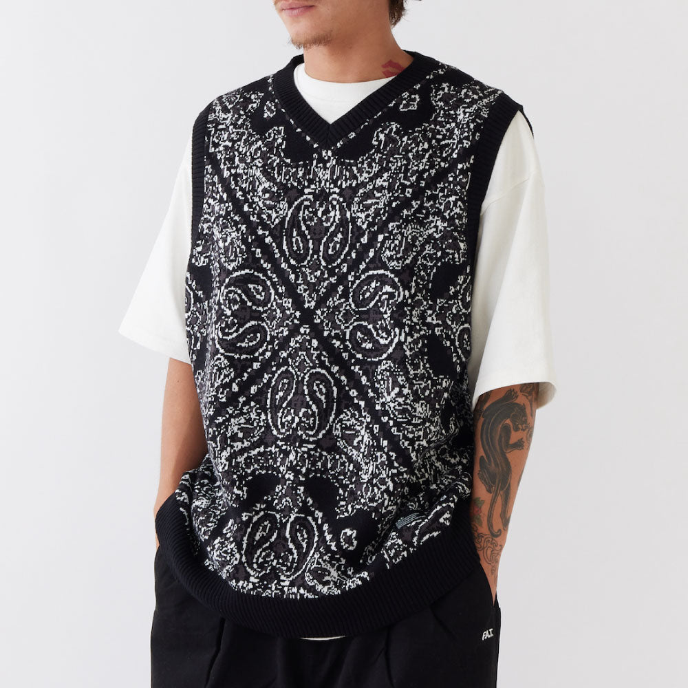 HANK-V Knit Paisley Bandana Vest ペイズリー バンダナ ニット ベスト