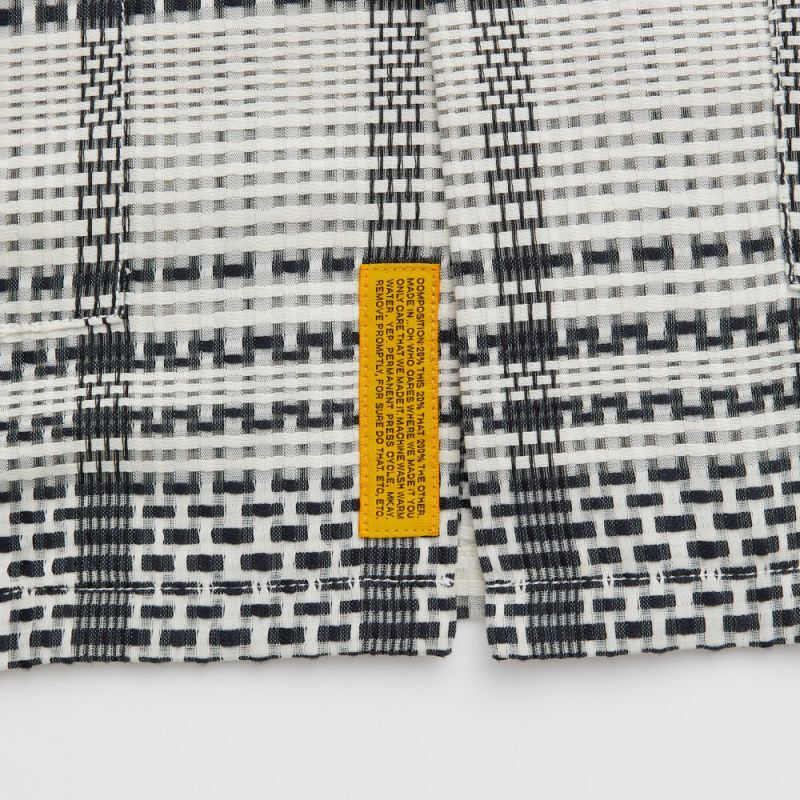 GIGASHEER S/S Mesh Check Shirt WHT 半袖 シアー チェック シャツ