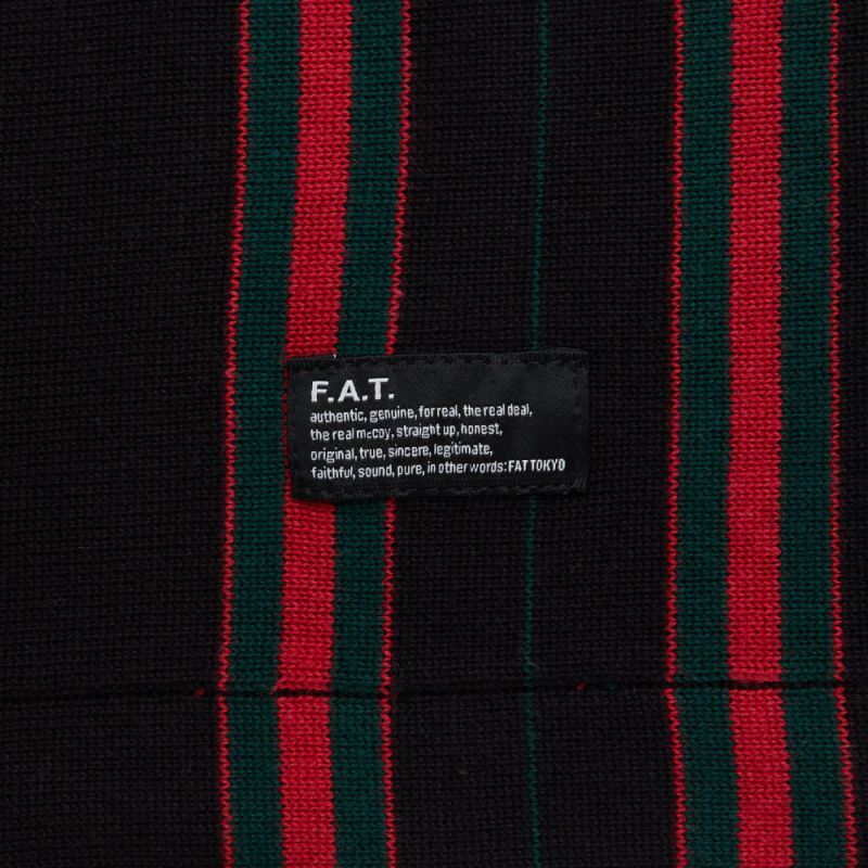 PINGAUGE S/S Knit Polo Shirt BLK 半袖 ストライプ ニット ポロ シャツ