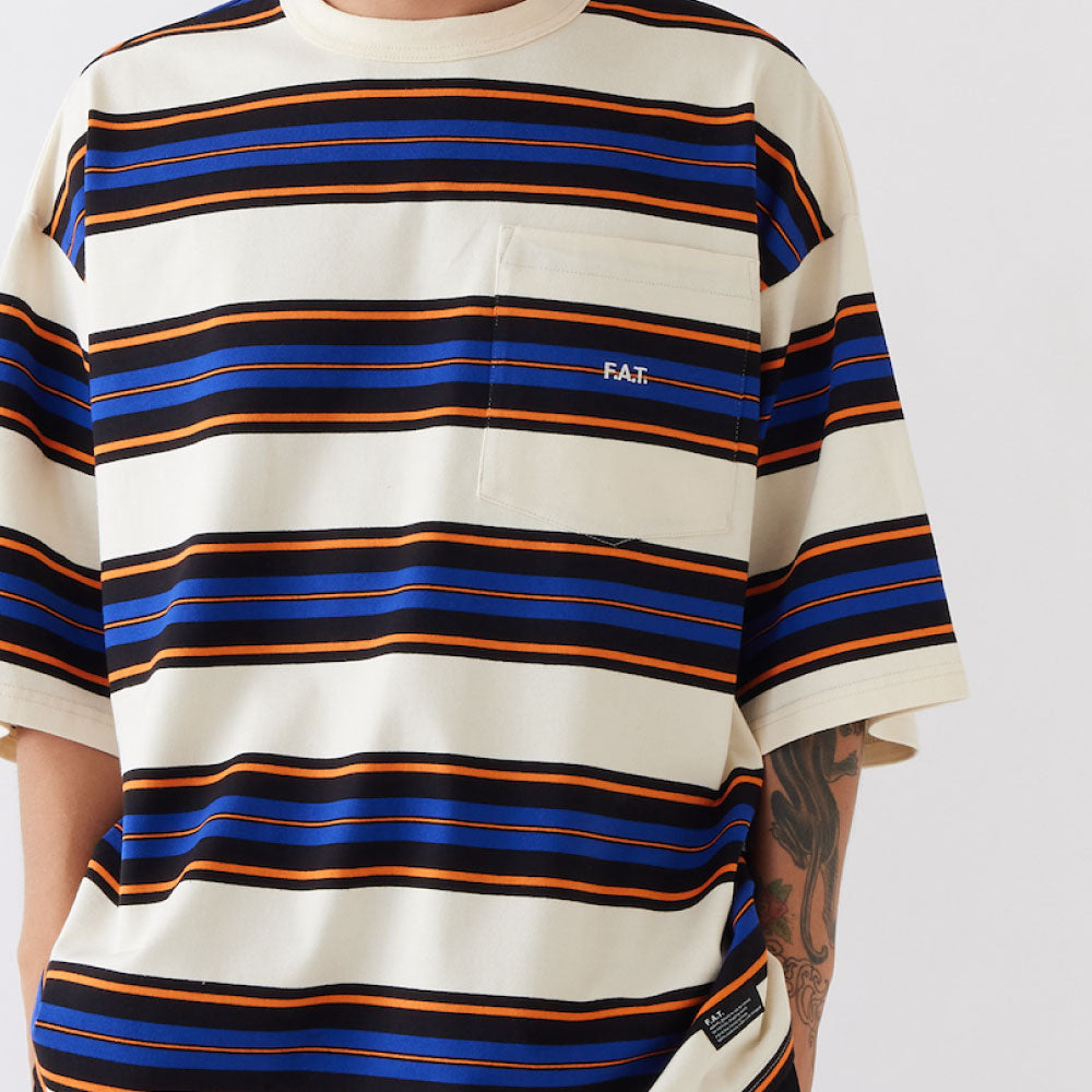 GRANDA S/S Border Tee WHT 半袖 ヘヴーウェイト Tシャツ