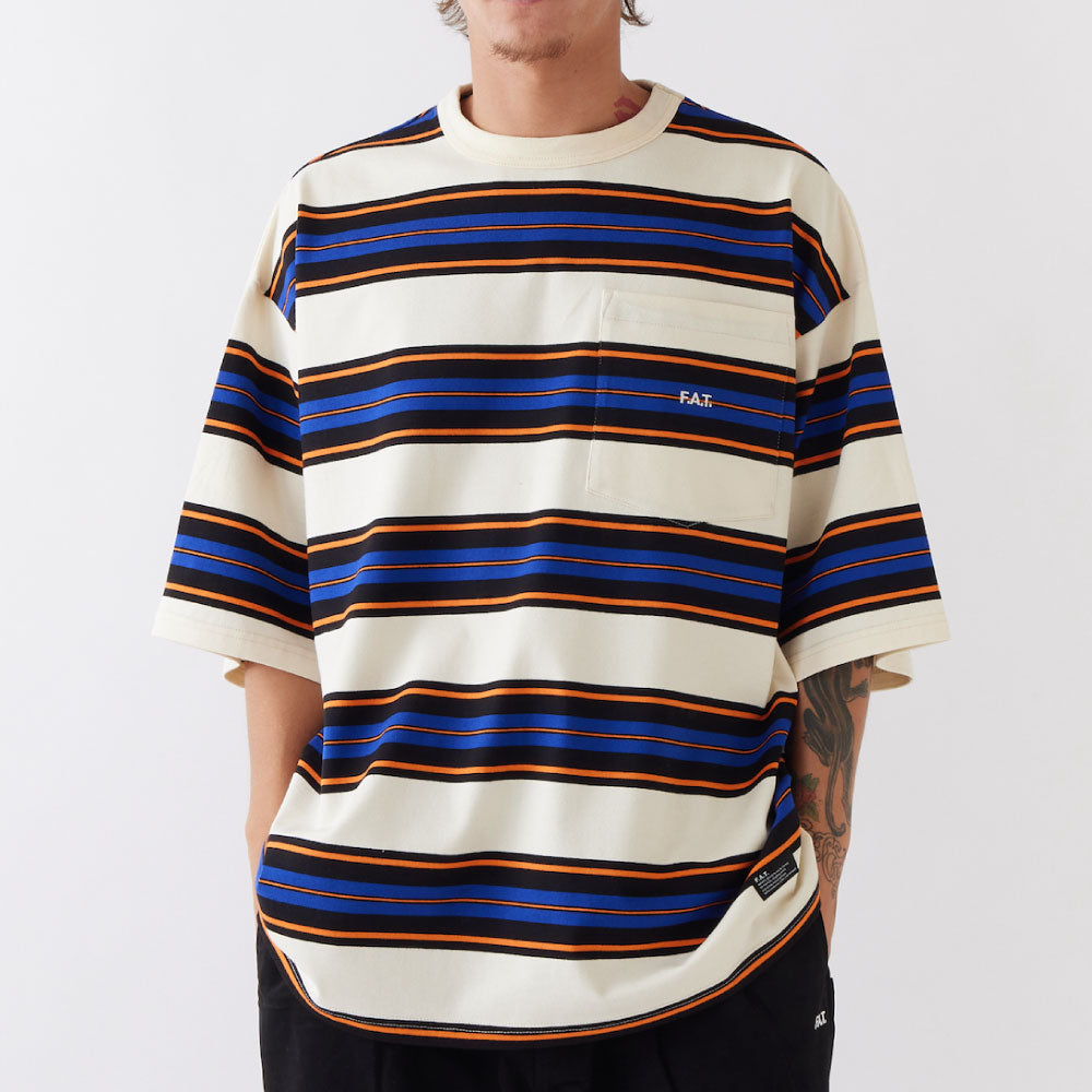 GRANDA S/S Border Tee WHT 半袖 ヘヴーウェイト Tシャツ