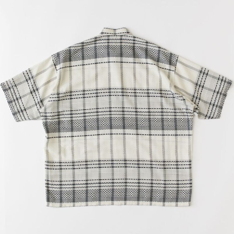 GIGASHEER S/S Mesh Check Shirt WHT 半袖 シアー チェック シャツ