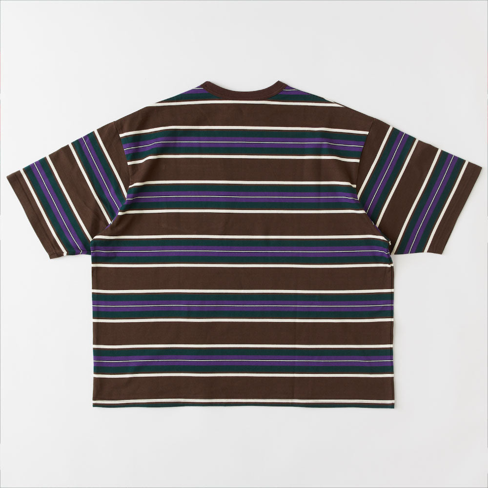 GRANDA S/S Border Tee BRN 半袖 ヘヴーウェイト Tシャツ