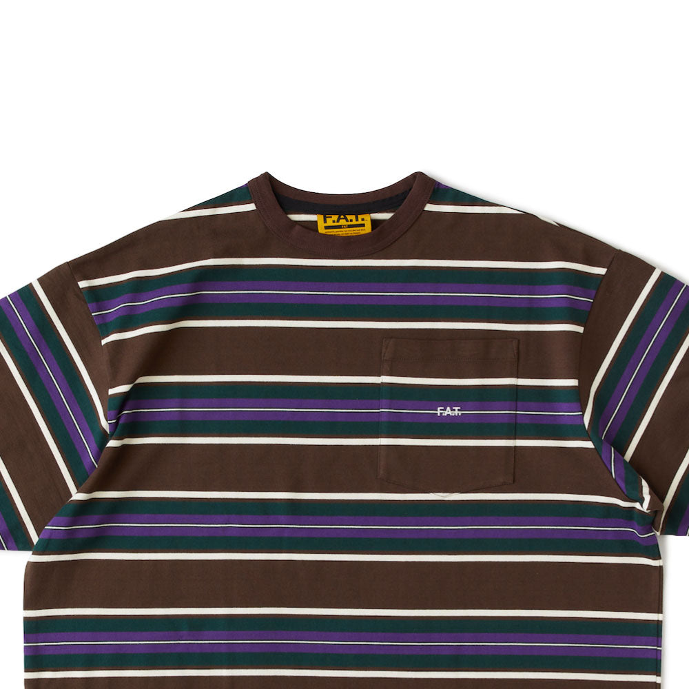 GRANDA S/S Border Tee BRN 半袖 ヘヴーウェイト Tシャツ