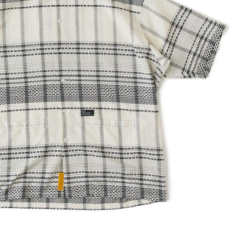 GIGASHEER S/S Mesh Check Shirt WHT 半袖 シアー チェック シャツ