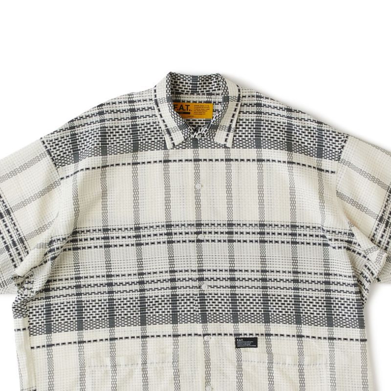 GIGASHEER S/S Mesh Check Shirt WHT 半袖 シアー チェック シャツ