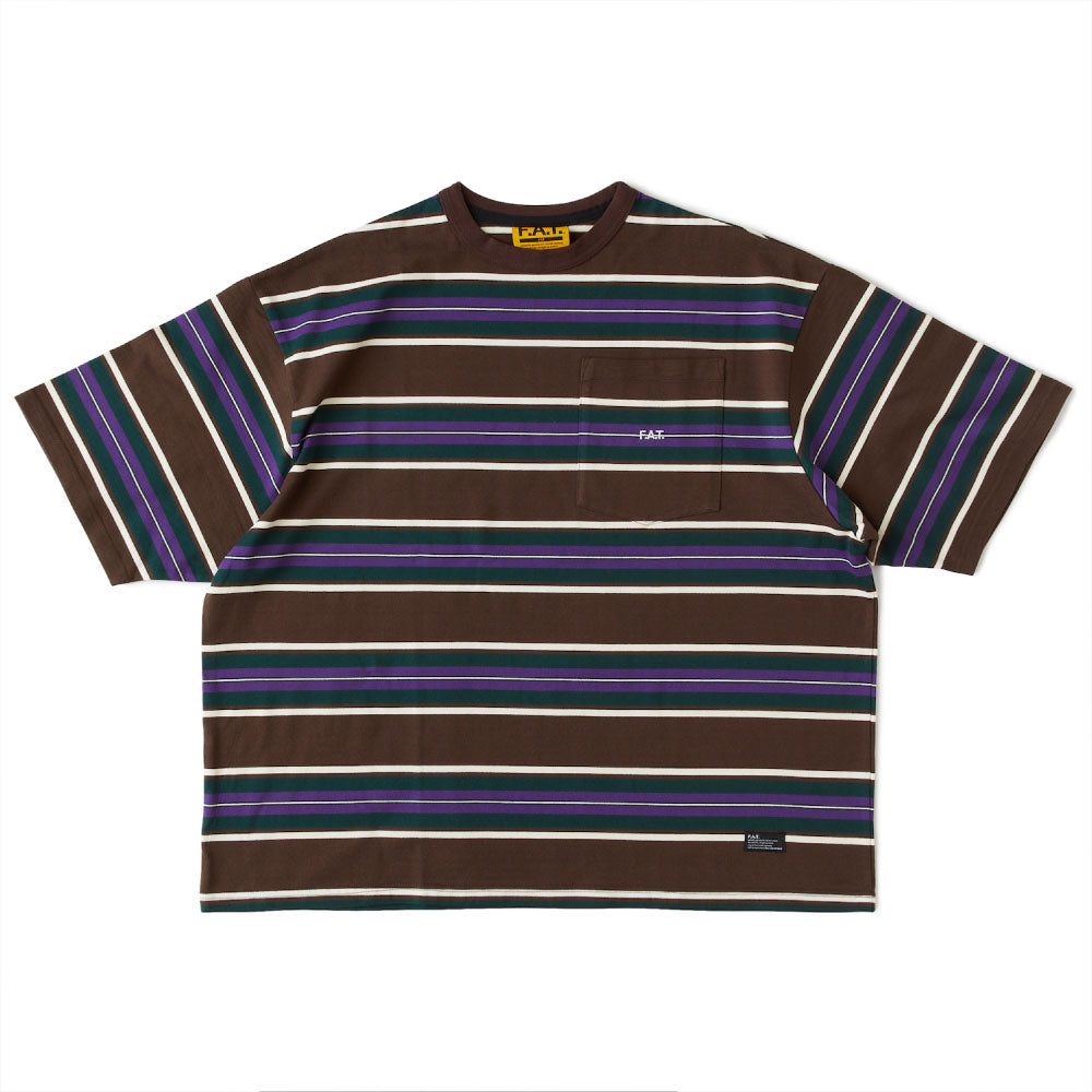 GRANDA S/S Border Tee BRN 半袖 ヘヴーウェイト Tシャツ