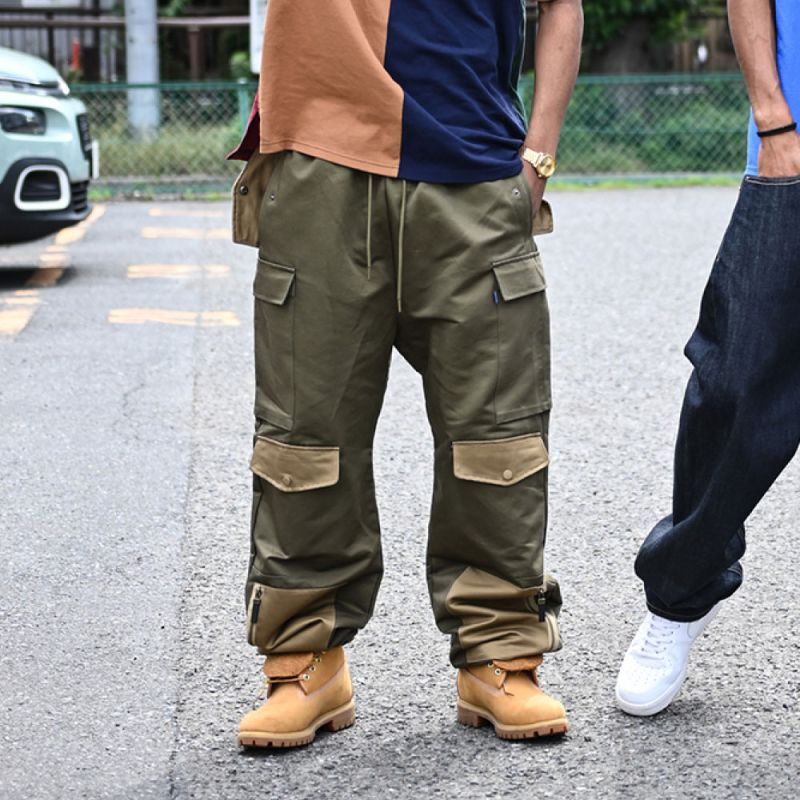 Tonal Multi Pocket Over Pants OLV マルチ ポケット カーゴ パンツ