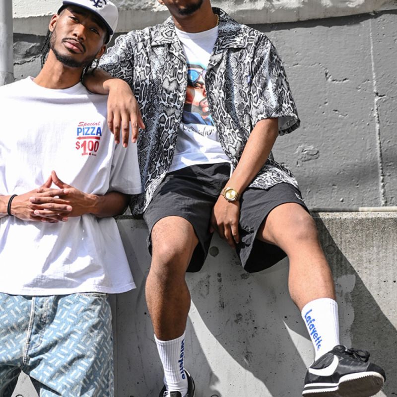Patterned Open Collar S/S Snake Shirt スネーク 半袖 開襟 シャツ