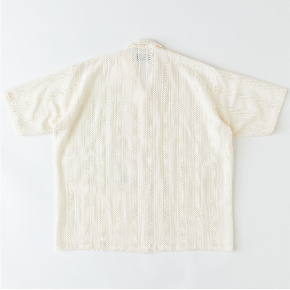 GIGALACE S/S Lace Shirts WHT シアー メッシュ 半袖 レース シャツ