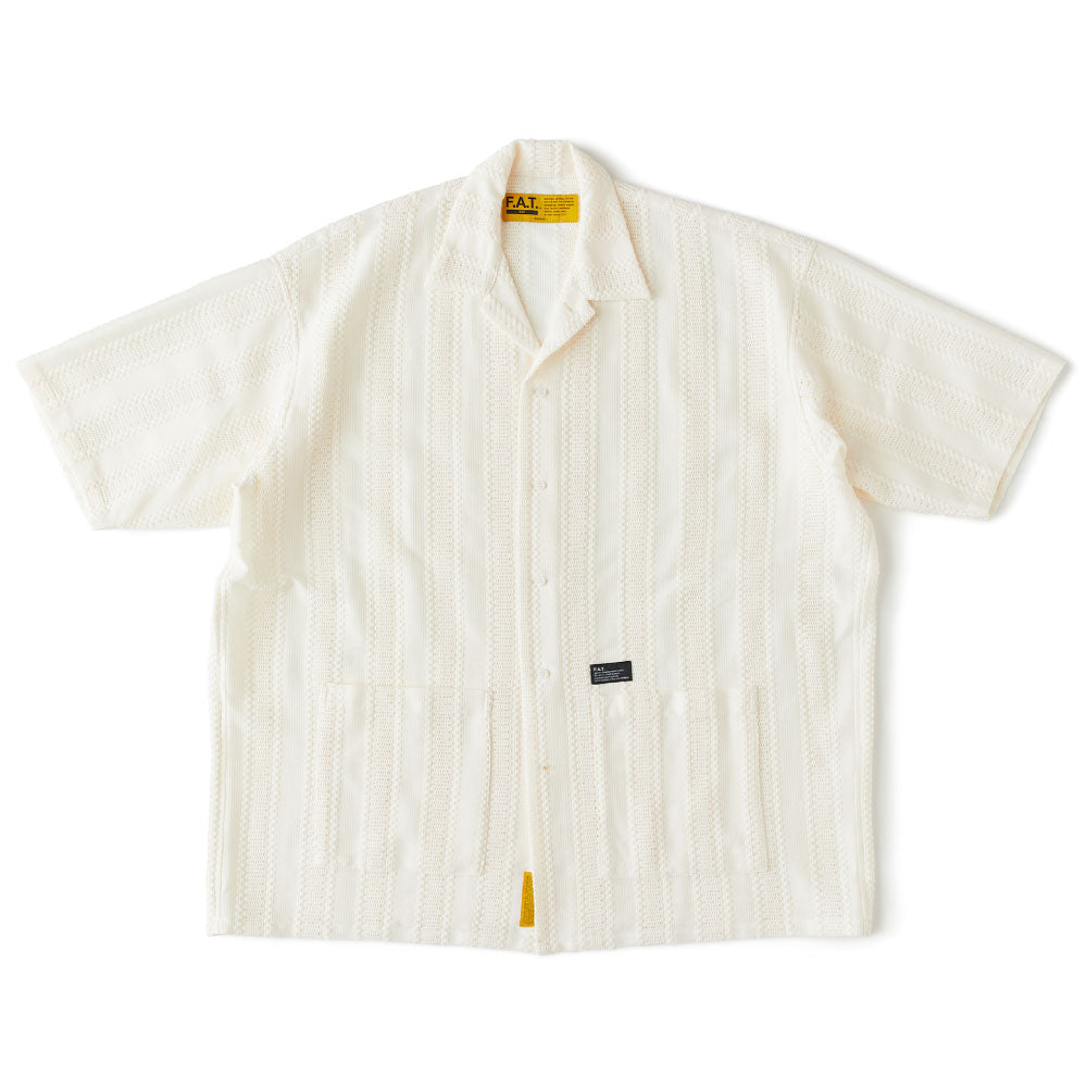 GIGALACE S/S Lace Shirts WHT シアー メッシュ 半袖 レース シャツ