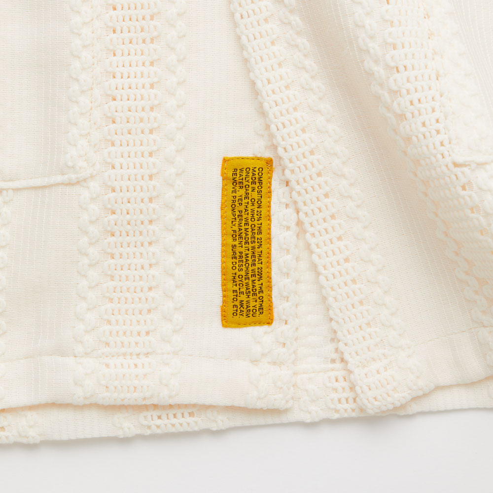 GIGALACE S/S Lace Shirts WHT シアー メッシュ 半袖 レース シャツ