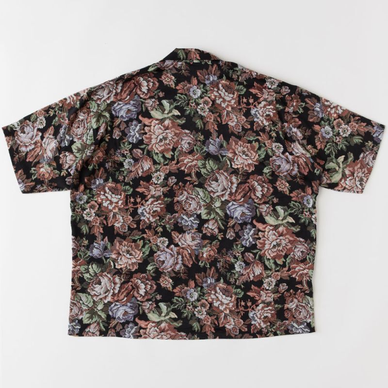 GIGAROZEN S/S All Over Open Couler Shirts ローズ 総柄 半袖 シャツ