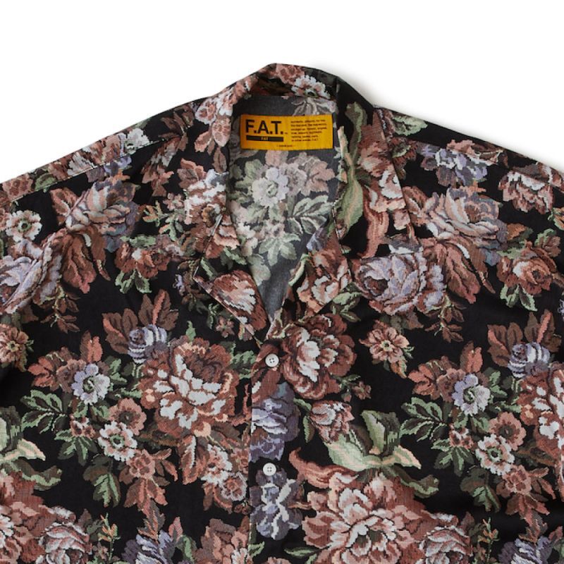 GIGAROZEN S/S All Over Open Couler Shirts ローズ 総柄 半袖 シャツ