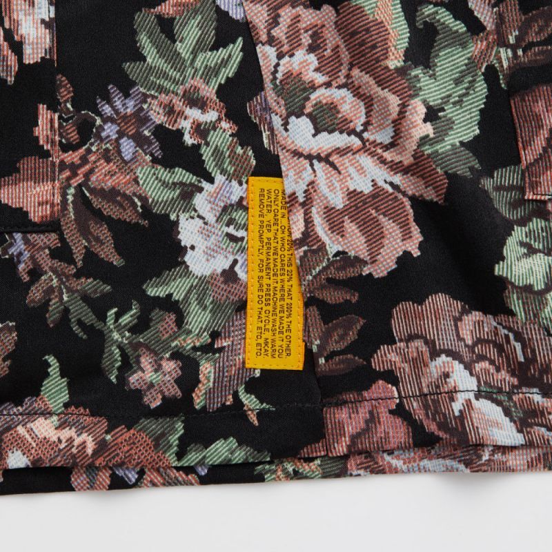 GIGAROZEN S/S All Over Open Couler Shirts ローズ 総柄 半袖 シャツ