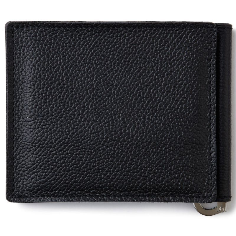 JW01 Leather Wallet Black 牛革 レザー カード クリップ ウォレット マネークリップ 財布