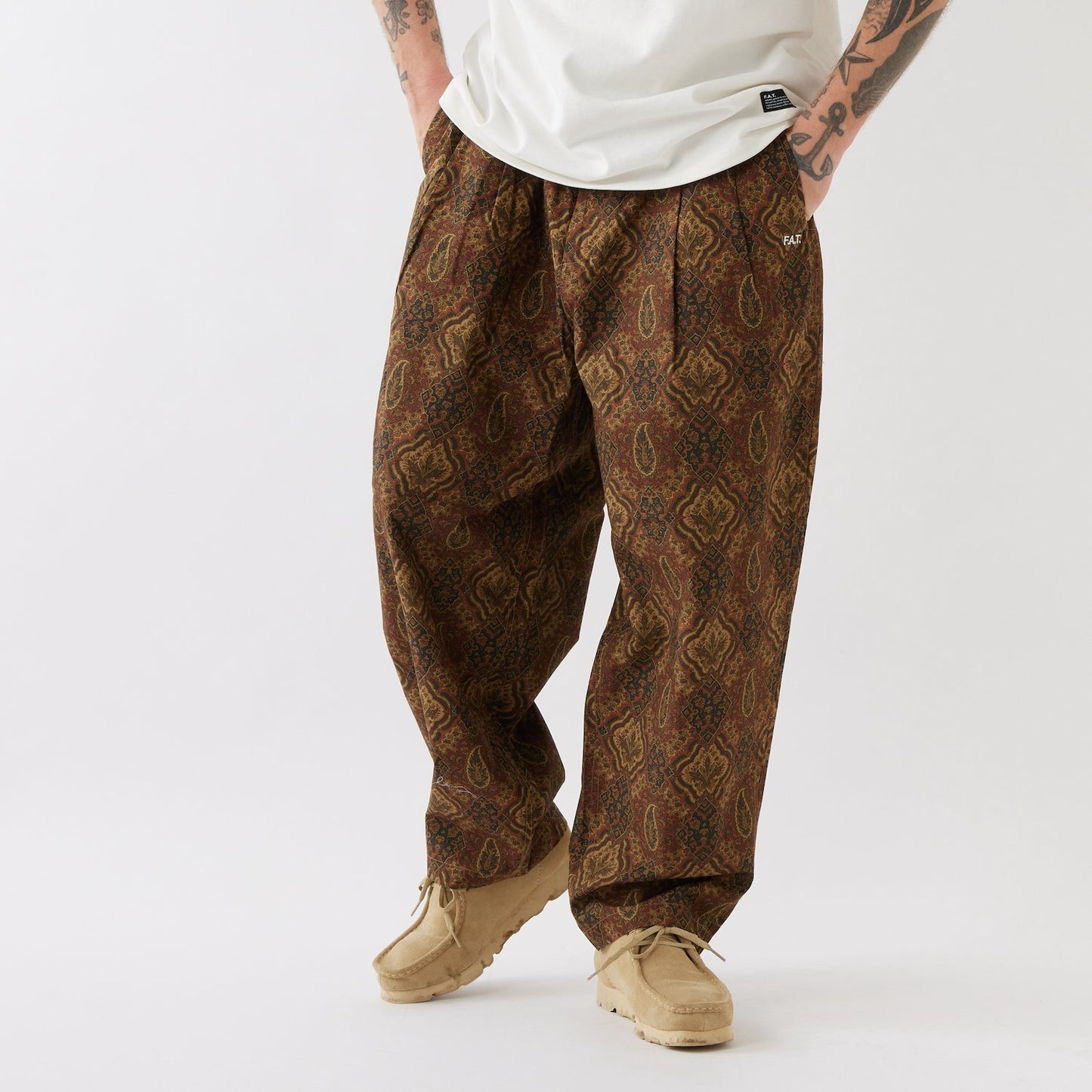 MEGALIBER LIBERTY Wide Chino Damask Pants ワイド チノ ダマスク パンツ