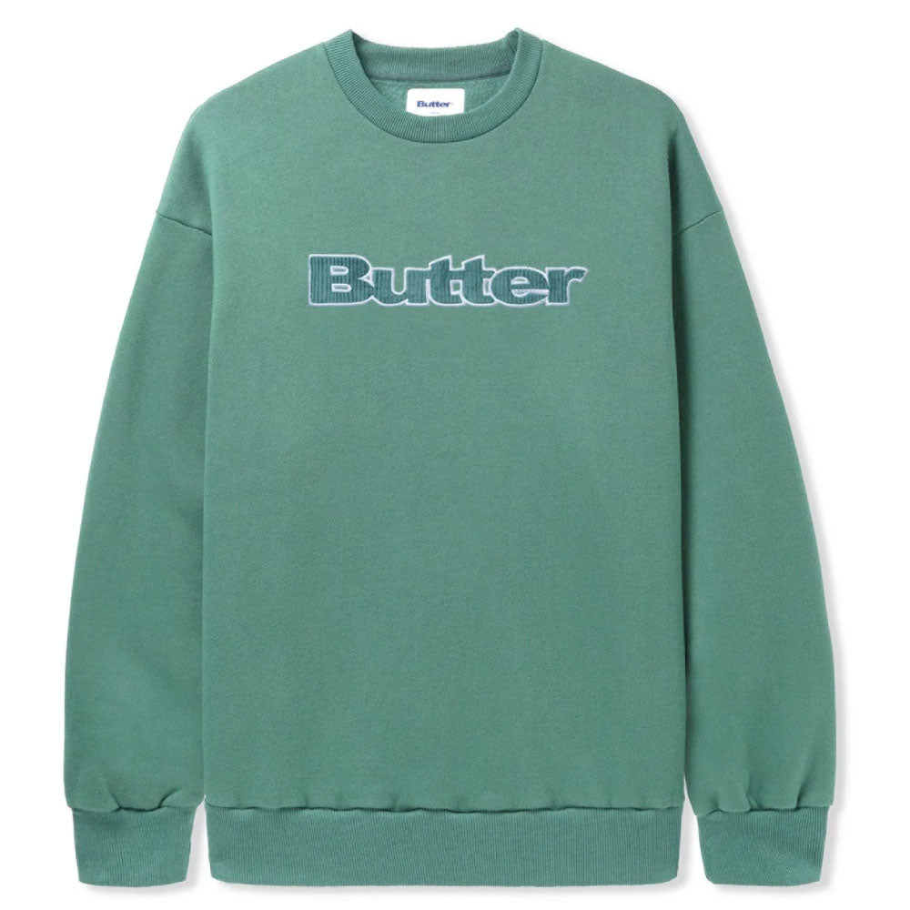 Cord Logo Crewneck Sweatshirt Rhubard GRN コーデュロイ ロゴ クルーネック スウェット シャツ