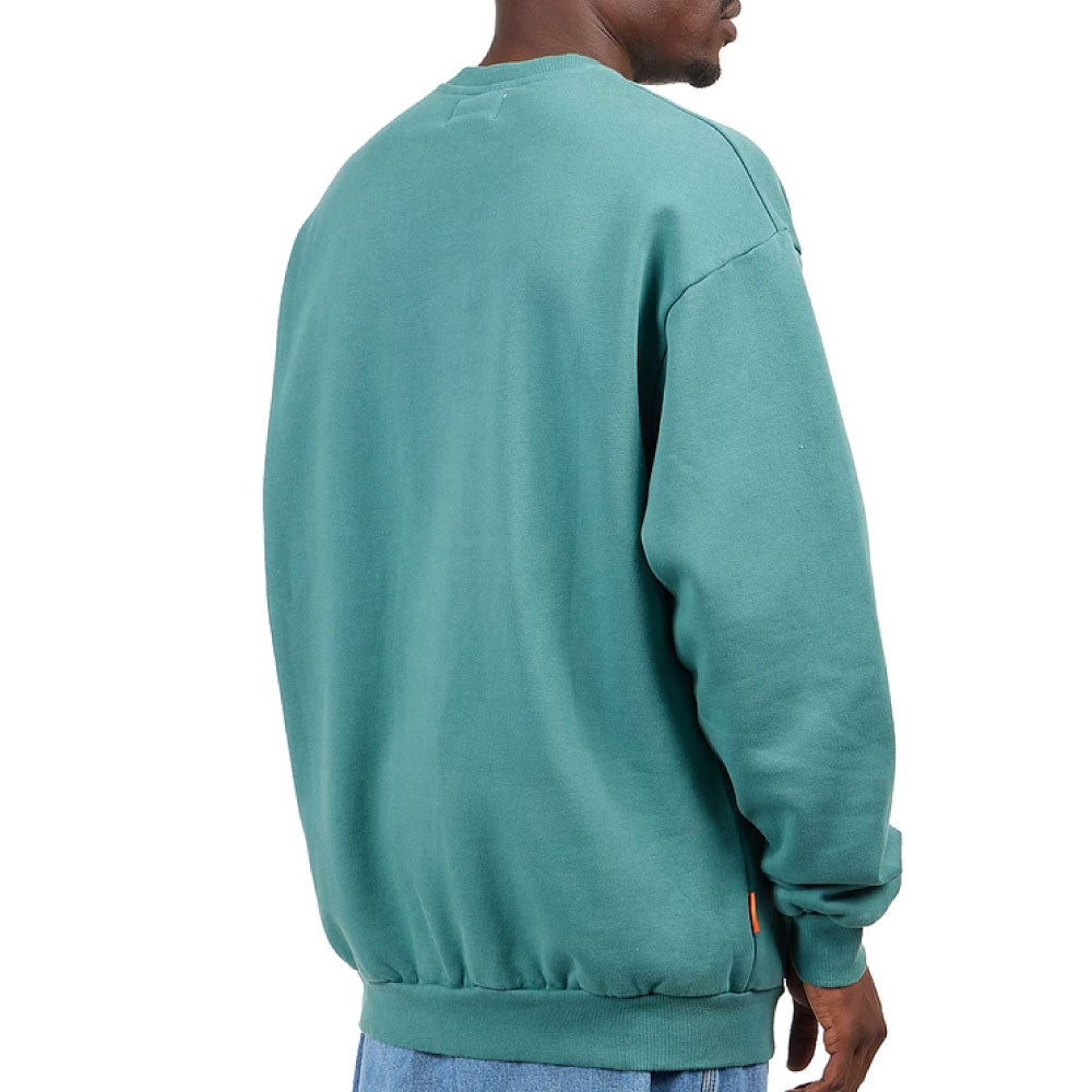 Cord Logo Crewneck Sweatshirt Rhubard GRN コーデュロイ ロゴ クルーネック スウェット シャツ