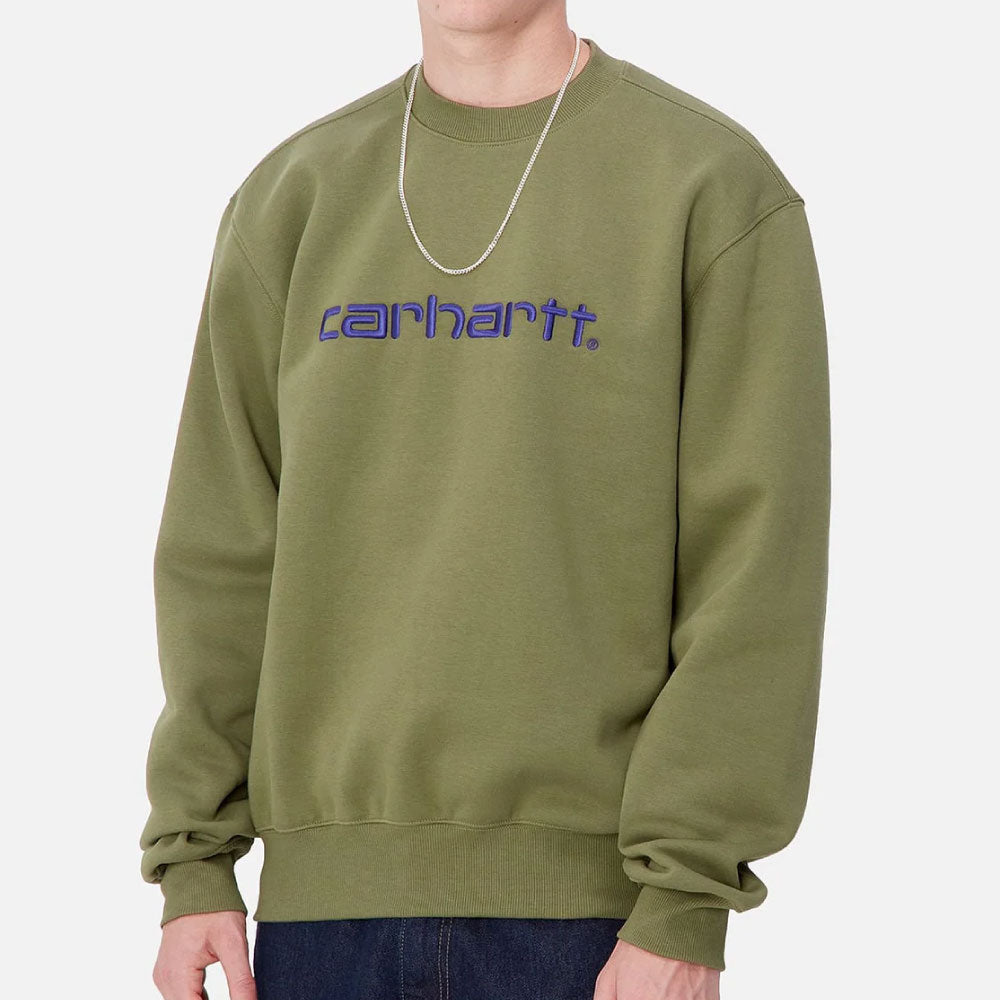 Logo Crewneck Sweat Capulet Green カーハート クルーネック スウェット シャツ