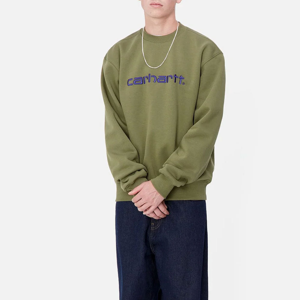 Logo Crewneck Sweat Capulet Green カーハート クルーネック スウェット シャツ