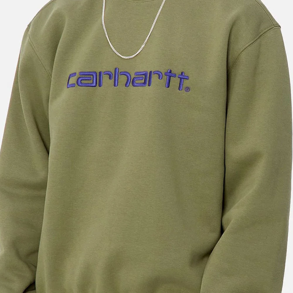 Logo Crewneck Sweat Capulet Green カーハート クルーネック スウェット シャツ