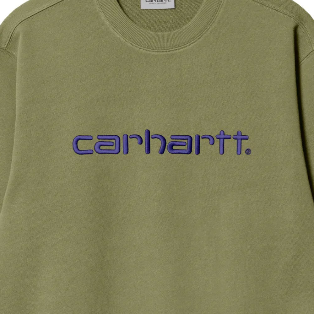Logo Crewneck Sweat Capulet Green カーハート クルーネック スウェット シャツ