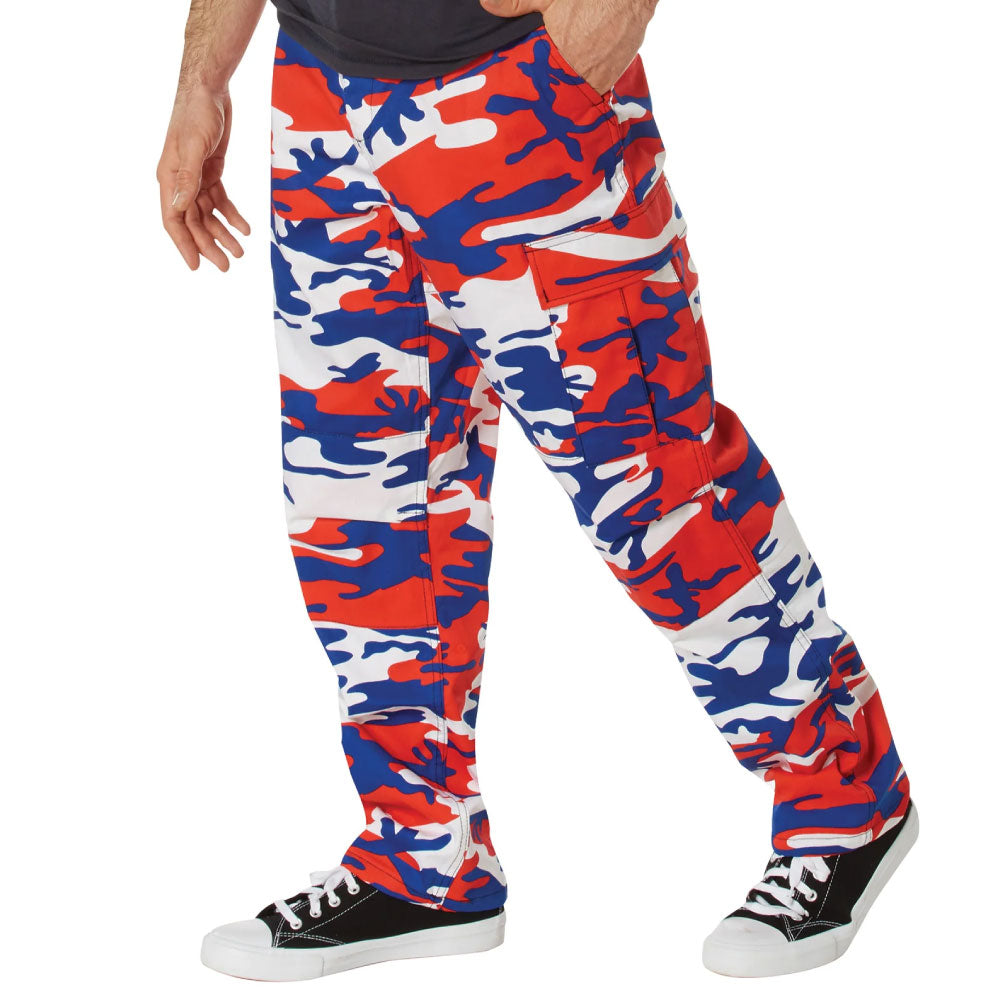 BDU Camo Cargo Pants カーゴ パンツ Red Blue