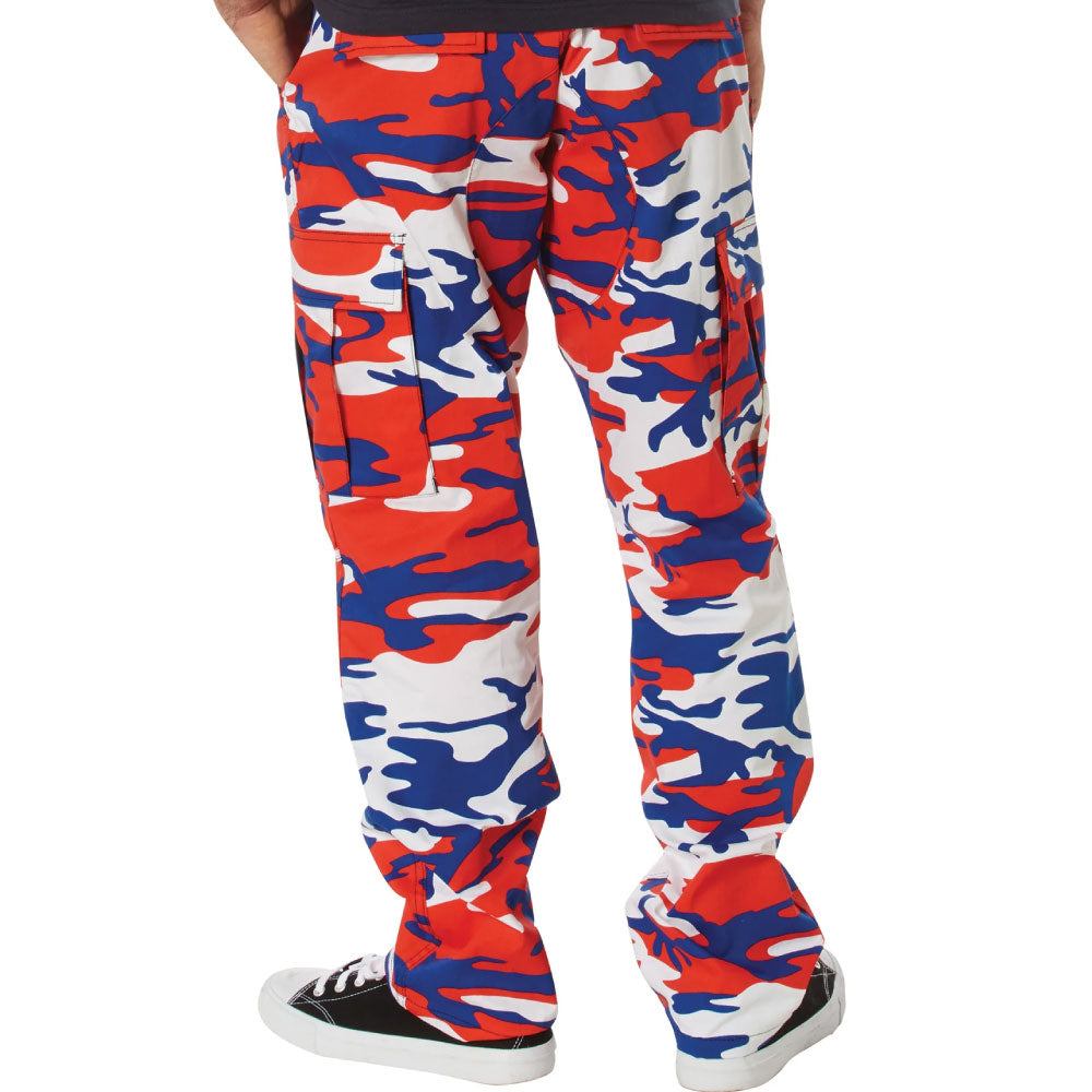 BDU Camo Cargo Pants カーゴ パンツ Red Blue