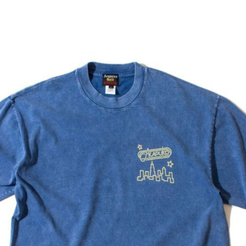 Night Club Worn Effect Washed S/S Tee ネオンサイン 半袖 Tシャツ