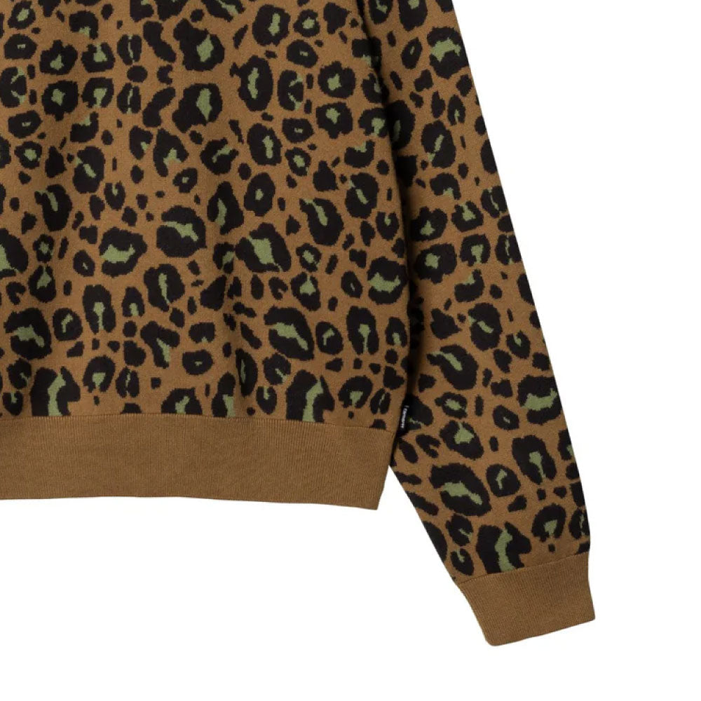 ARLO Knit Polo L/S Shirt Camo Leo Jacquard コットン ニット 長袖 レオパード ポロ シャツ