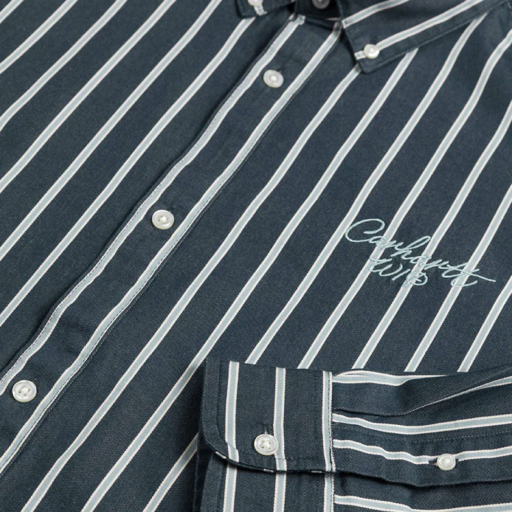 Signature Betz Stripe L/S Shirts Air Force Blue 長袖 ストライプ シャツ