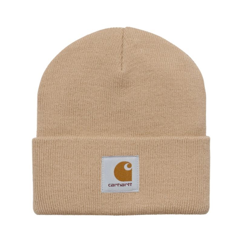 Short Watch Hat Beanie Logo Patch Knit Cap ショート ビーニー