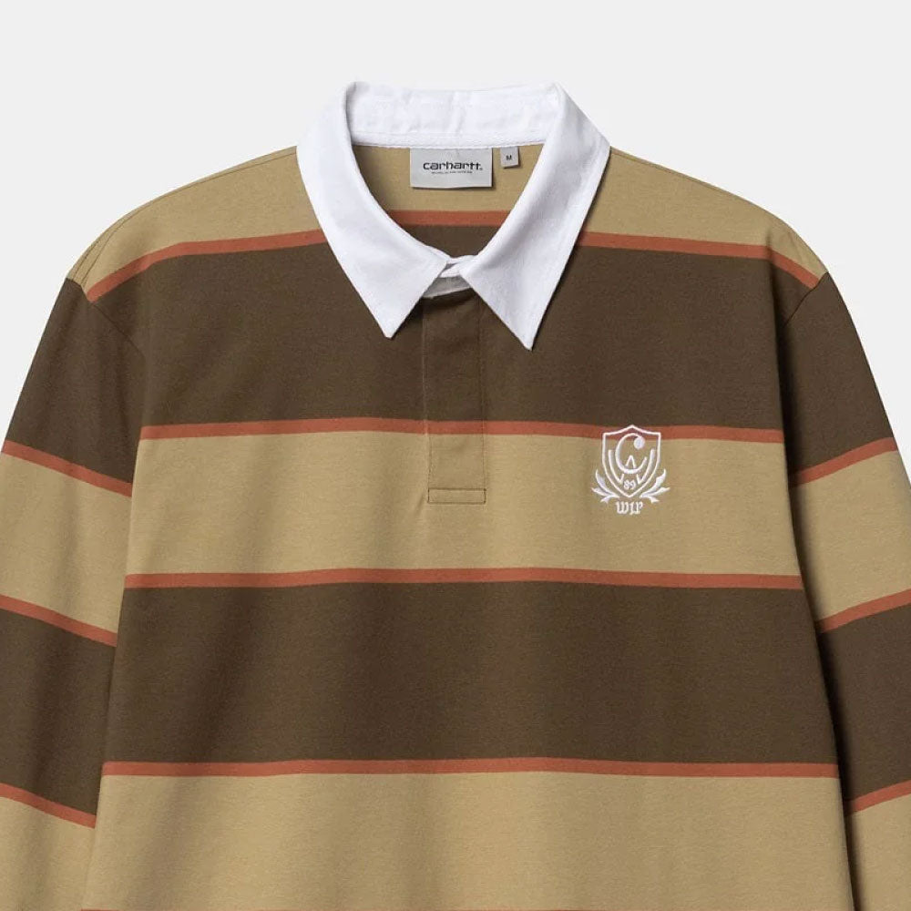 Wilt L/S Rugby Shirt BRN ボーダー 長袖 ラグビー シャツ