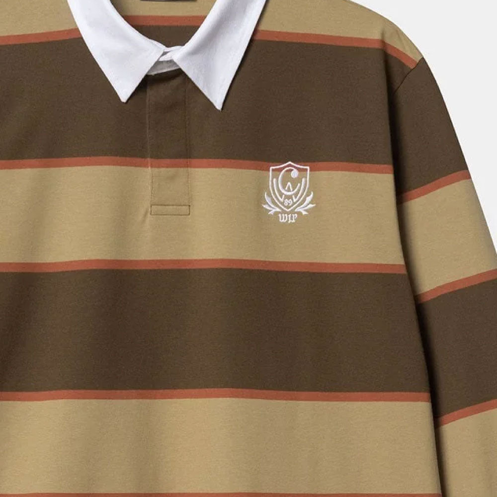 Wilt L/S Rugby Shirt BRN ボーダー 長袖 ラグビー シャツ