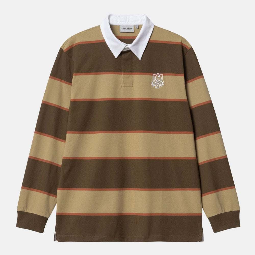 Wilt L/S Rugby Shirt BRN ボーダー 長袖 ラグビー シャツ