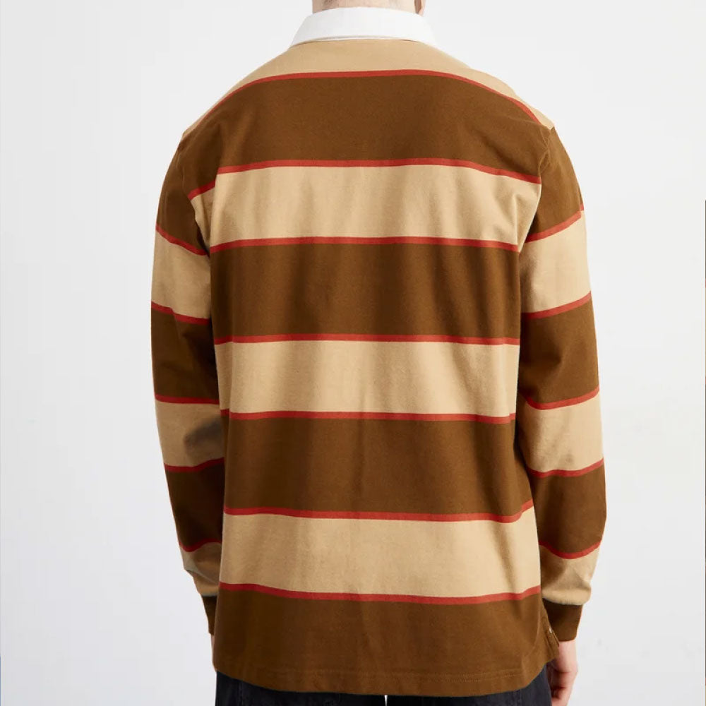 Wilt L/S Rugby Shirt BRN ボーダー 長袖 ラグビー シャツ