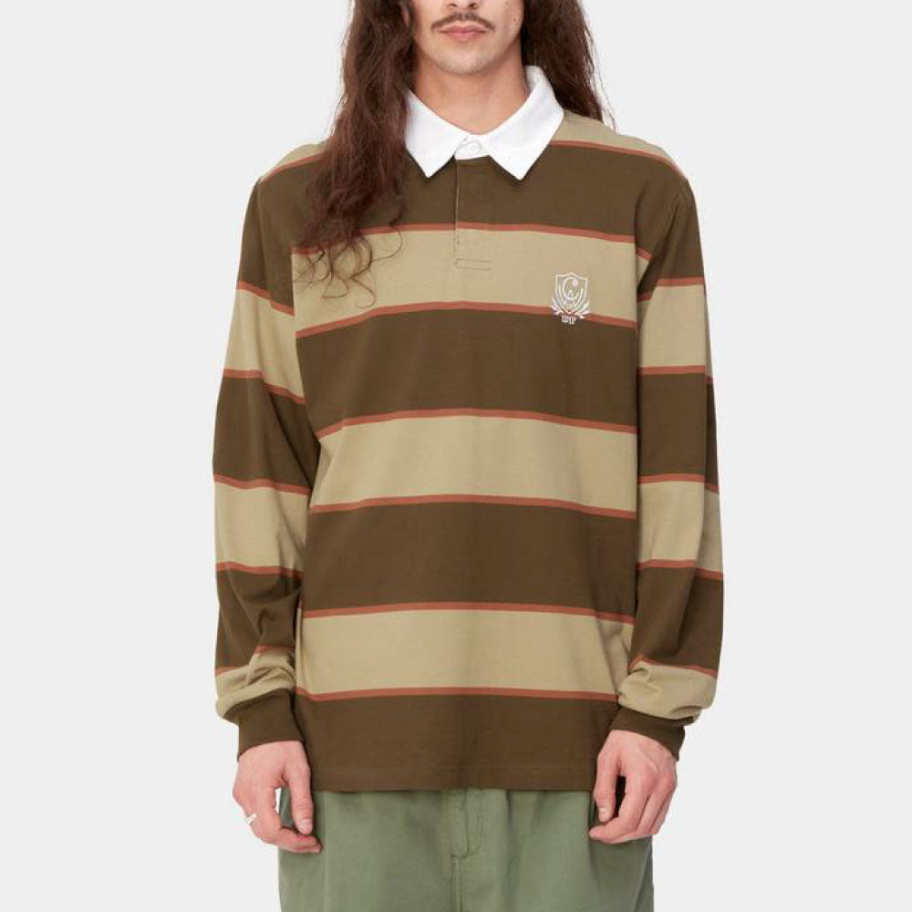 Wilt L/S Rugby Shirt BRN ボーダー 長袖 ラグビー シャツ