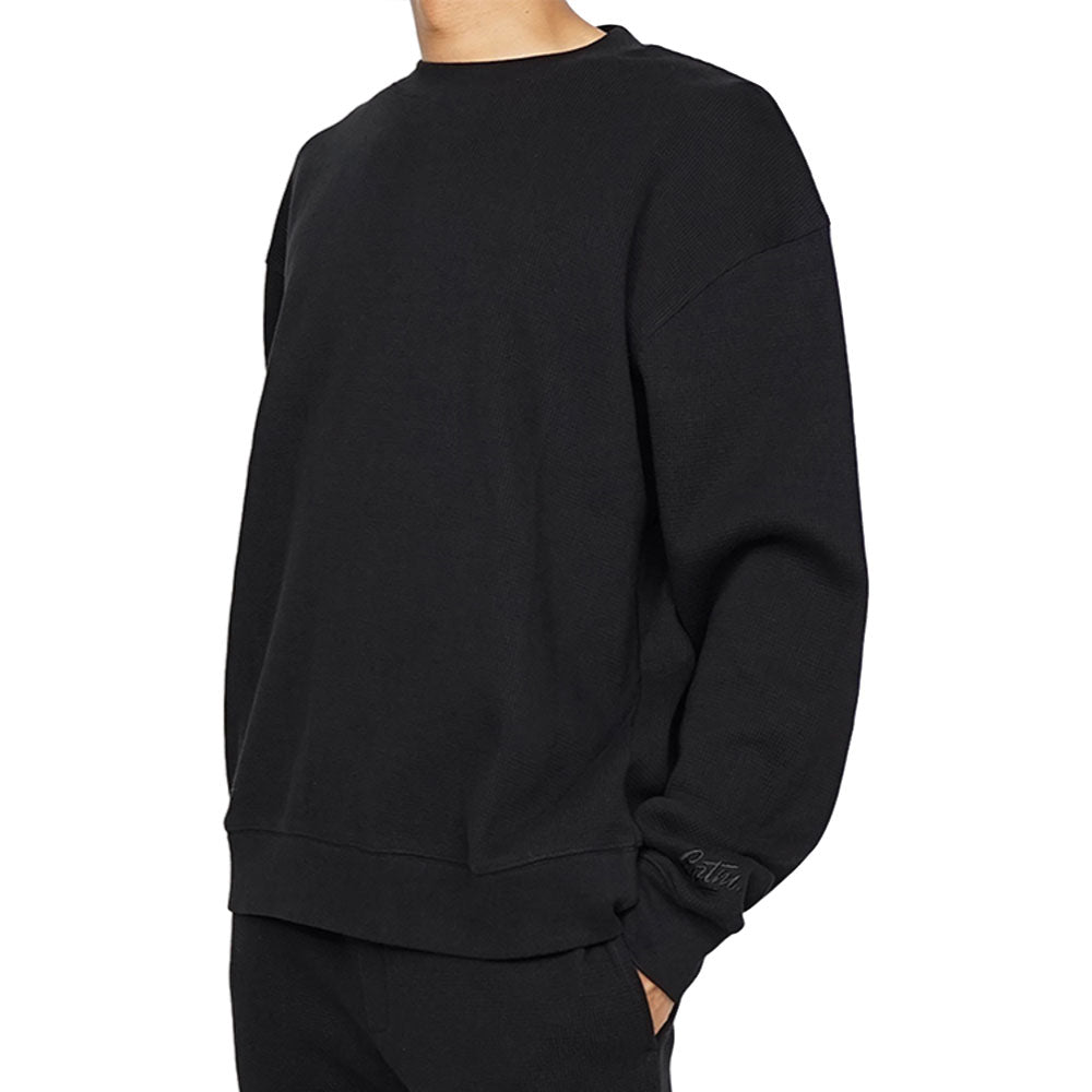 Heavy Weight Thermal Sweat Shirt BLK ヘビー ウェイト サーマル スウェット シャツ