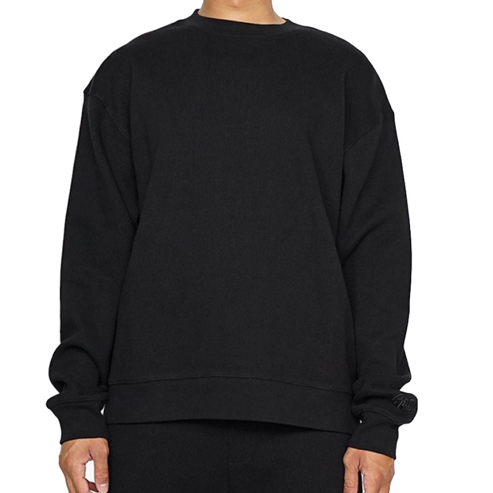 Heavy Weight Thermal Sweat Shirt BLK ヘビー ウェイト サーマル スウェット シャツ