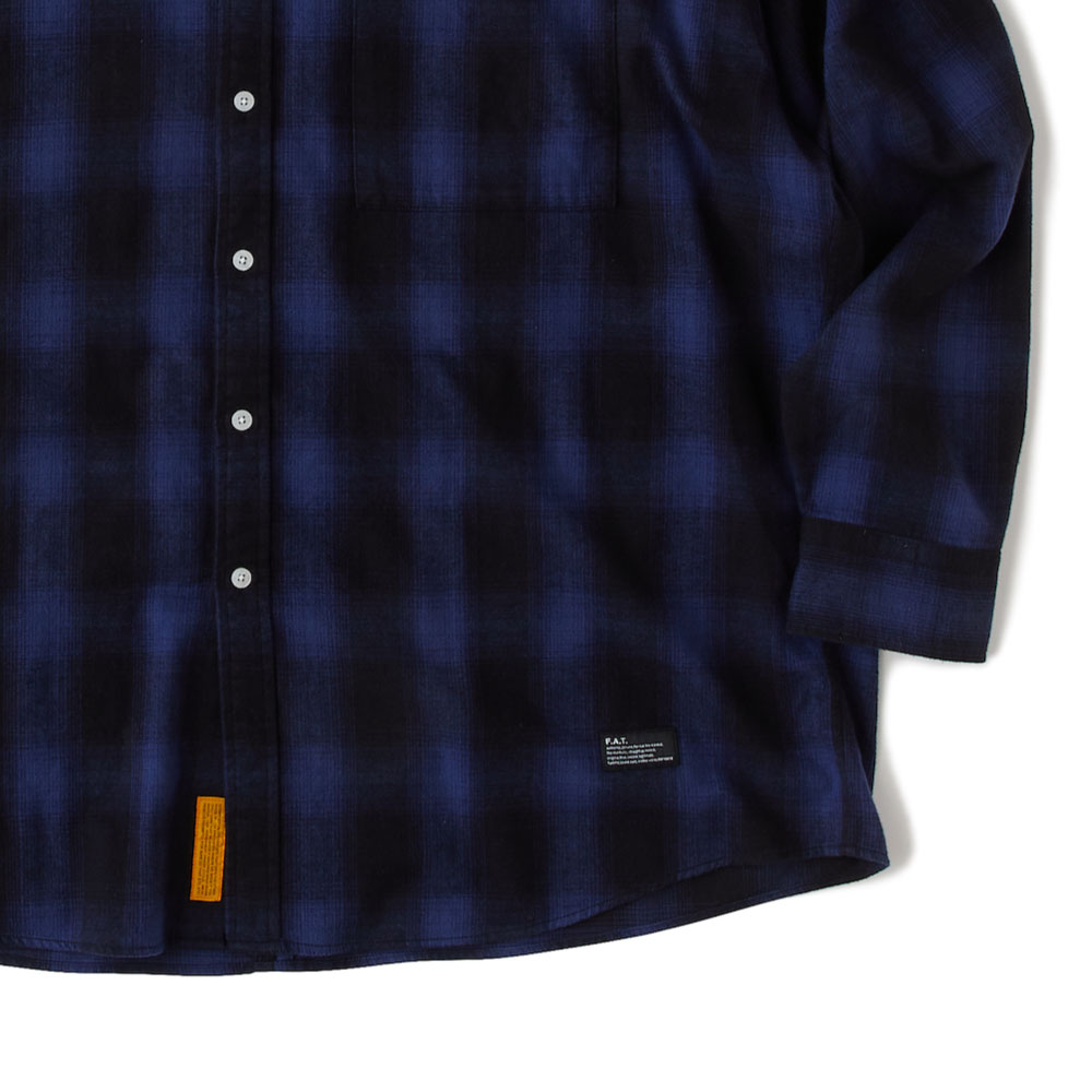 GIGADATION Ombre Flannel Check Shirts BLU オンブレ チェック ネルシャツ チェック シャツ
