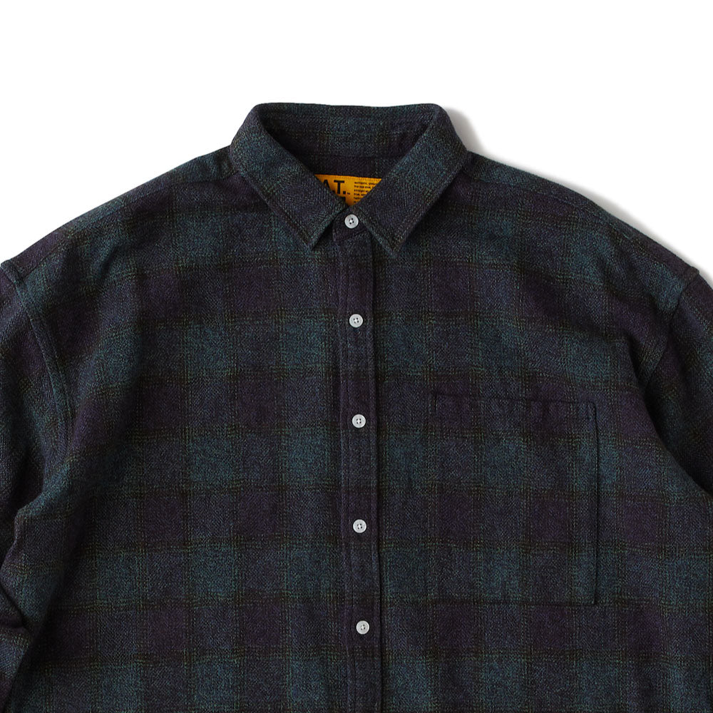 GIGAHEATHER Tartan Flannel Check Shirts BLU タータン チェック ネルシャツ チェック シャツ