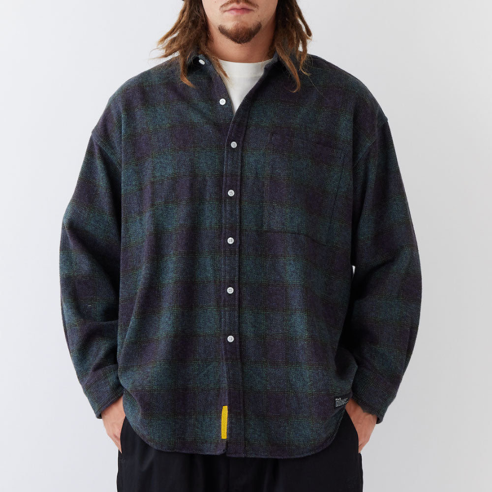 GIGAHEATHER Tartan Flannel Check Shirts BLU タータン チェック ネルシャツ チェック シャツ