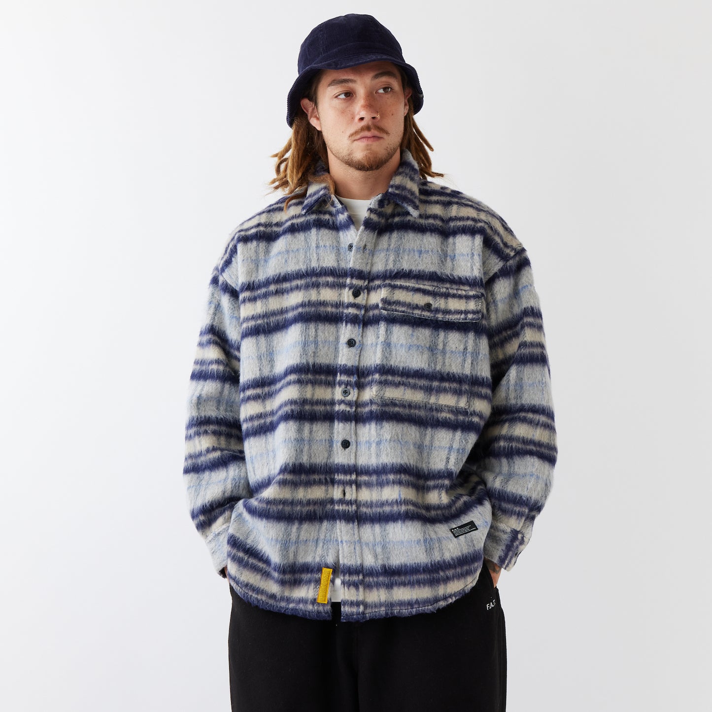 SHAGGYOVER Mohair Shirts Jacket モヘア チェック シャツジャケット