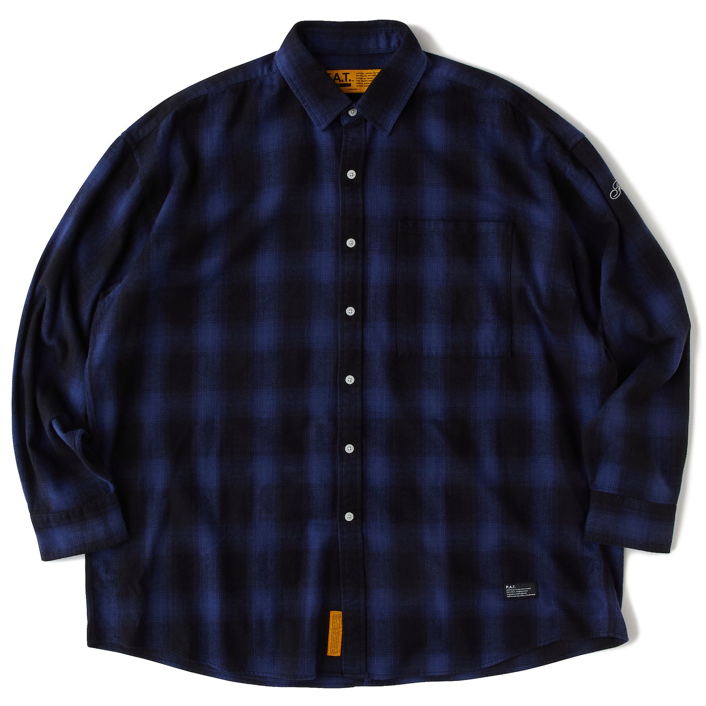 GIGADATION Ombre Flannel Check Shirts BLU オンブレ チェック ネルシャツ チェック シャツ
