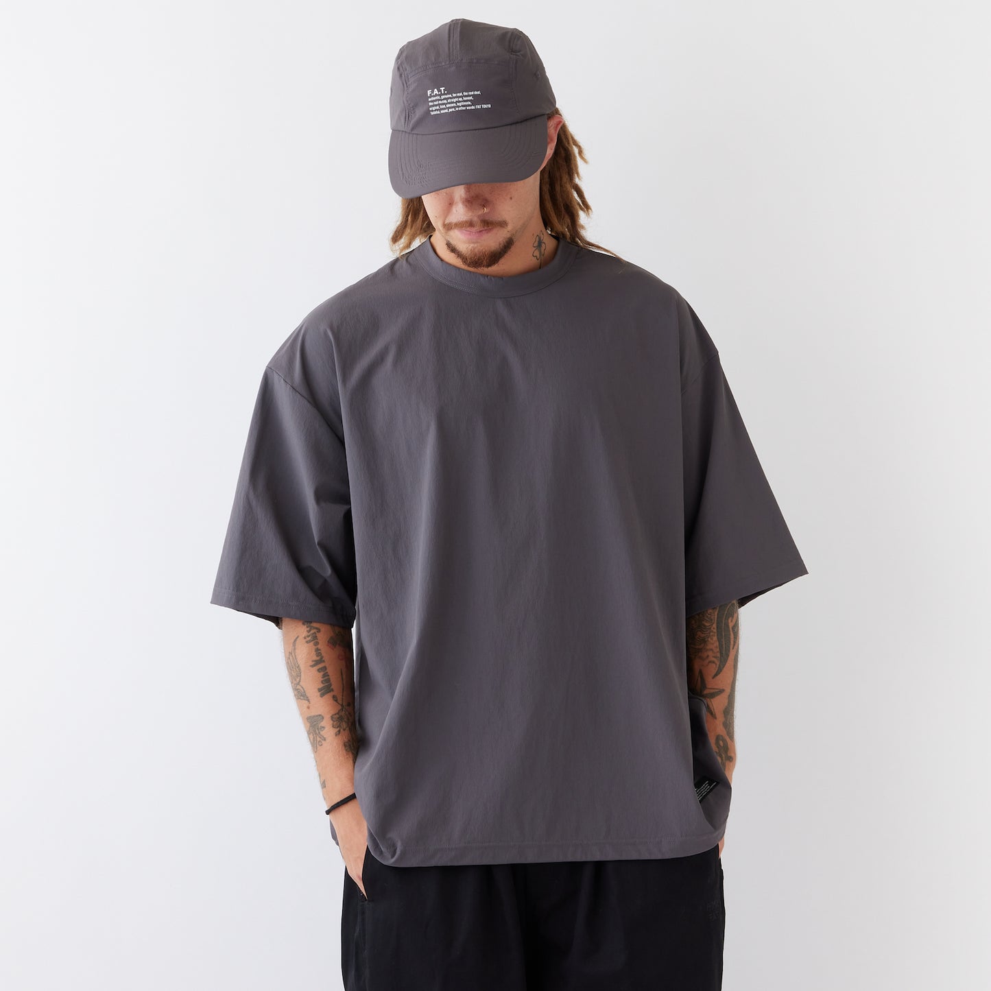 GRANDEX Nylon S/S Shirts CHL ナイロン カットソー 半袖 シャツ ドローコード