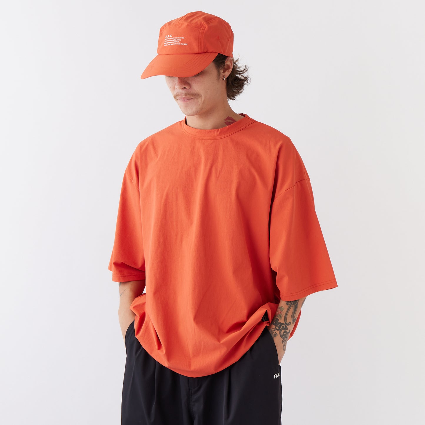 GRANDEX Nylon S/S Shirts CHL ナイロン カットソー 半袖 シャツ ドローコード